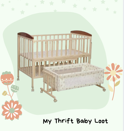 Preloved MeeMee cot with cradle ( Noida )